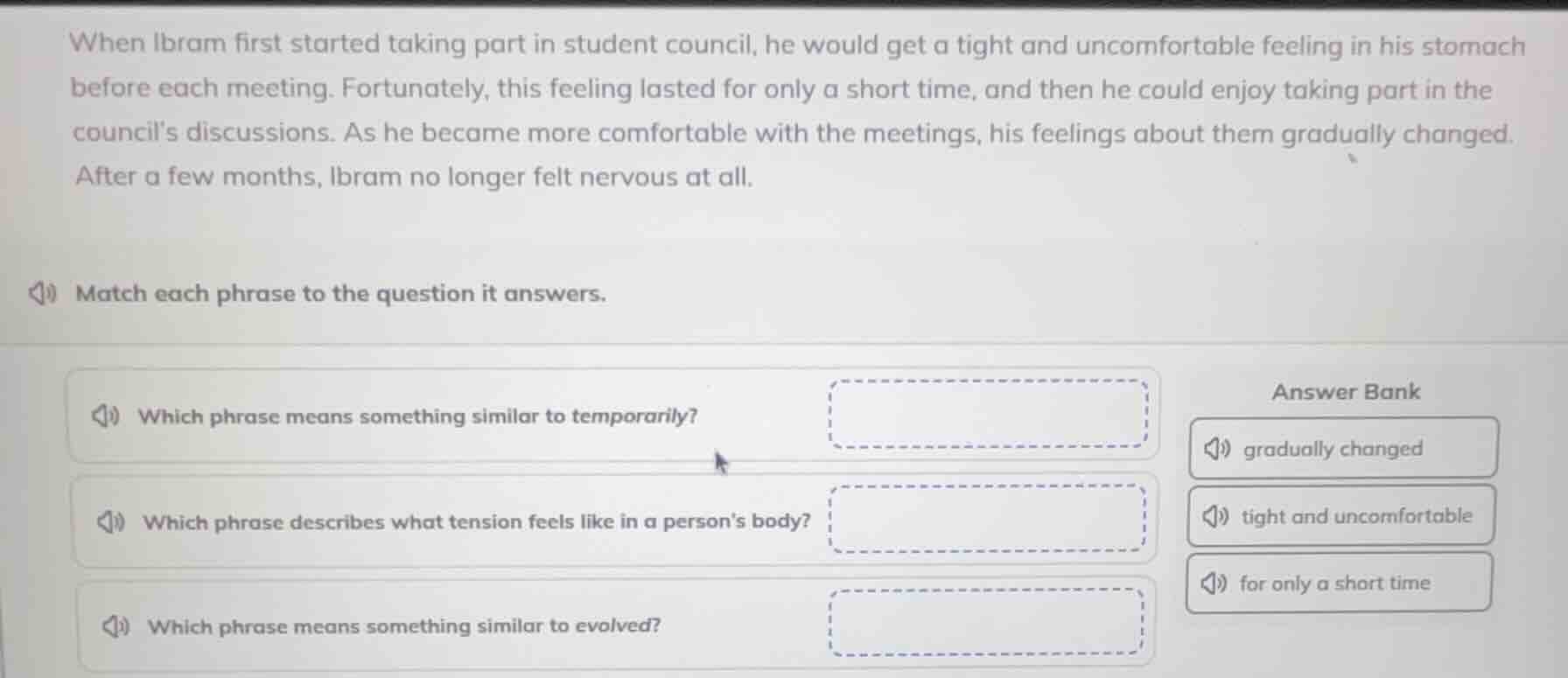 when ibram first started taking part in student council, he would get a…