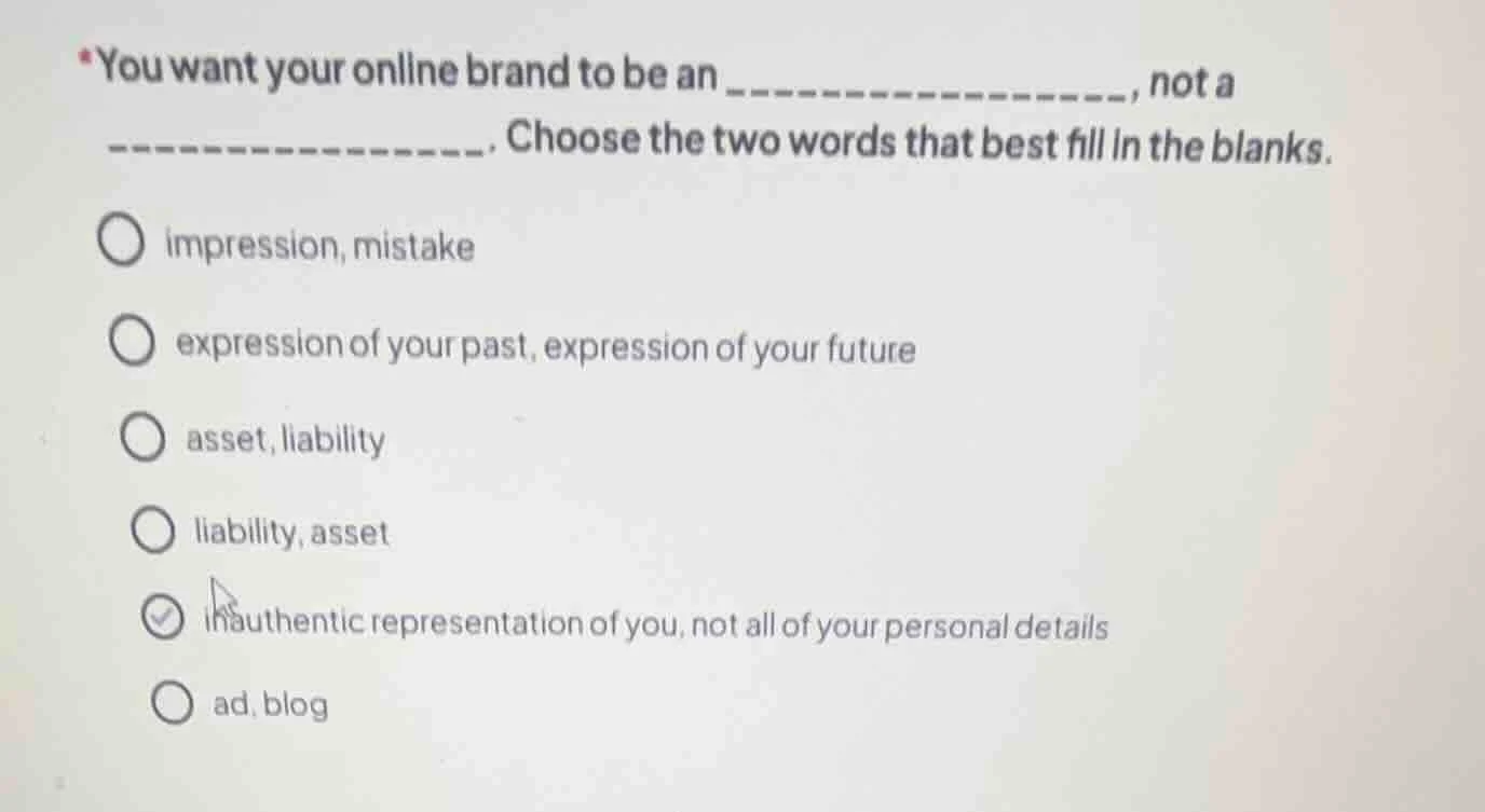 you want your online brand to be an _______________, not a ____________…