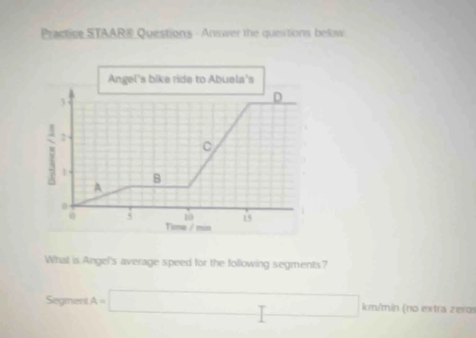 practice staar® questions - answer the questions below. angel’s bike ri…