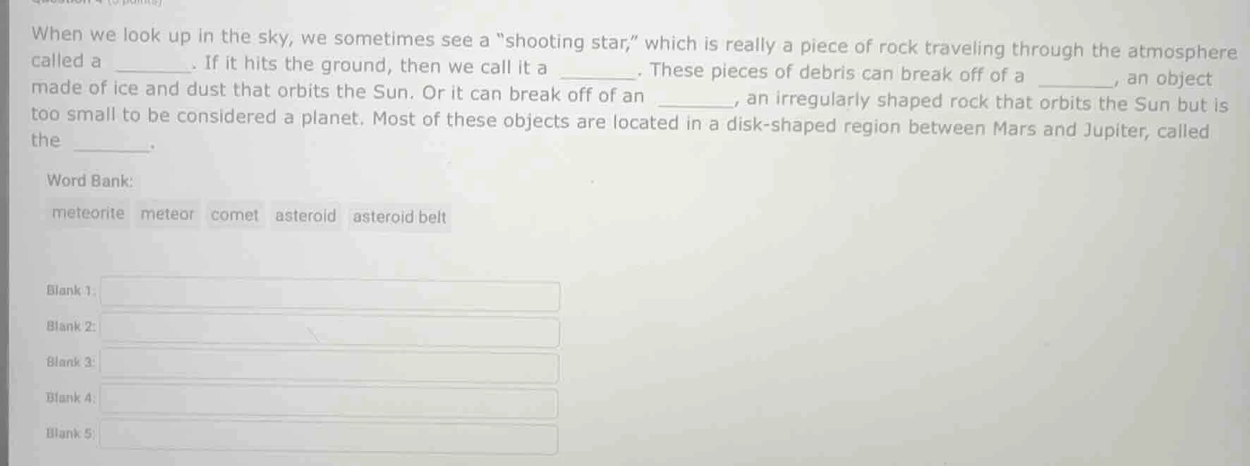 when we look up in the sky, we sometimes see a \shooting star,\ which i…