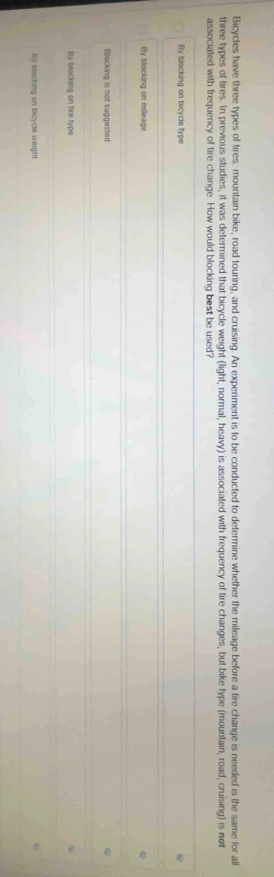 bicycles have three types of tires: mountain bike, road touring, and cr…