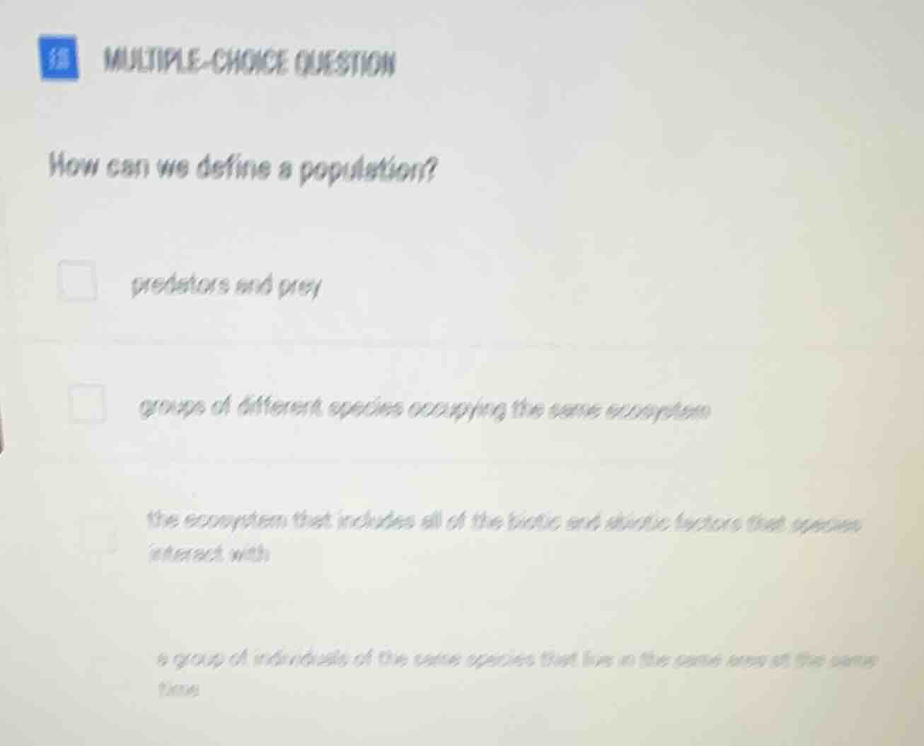 multiple-choice question how can we define a population? predators and …