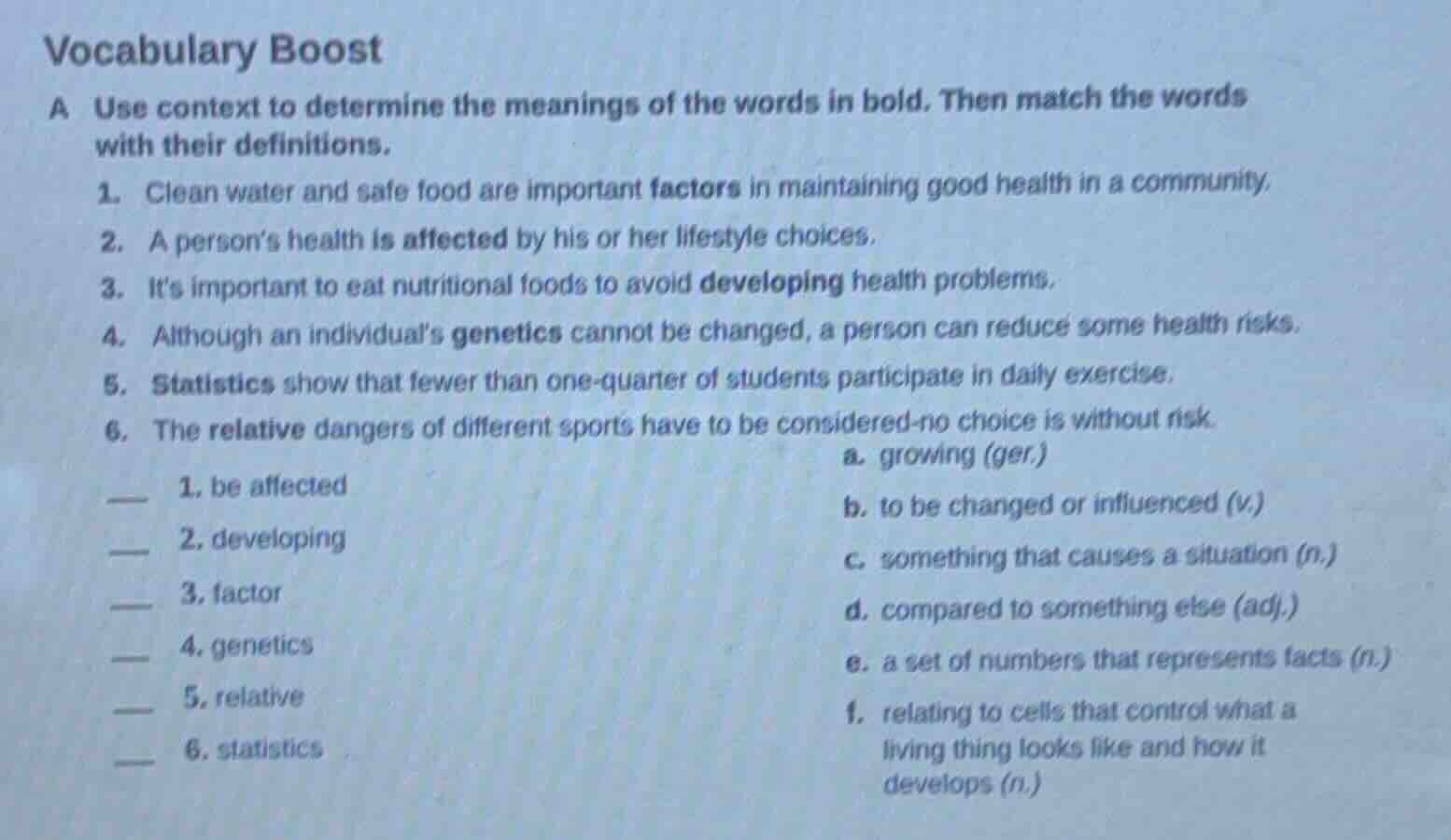 vocabulary boost a use context to determine the meanings of the words i…