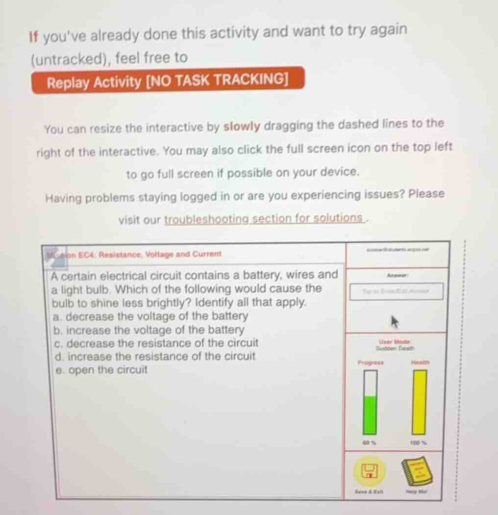 if youve already done this activity and want to try again (untracked), …