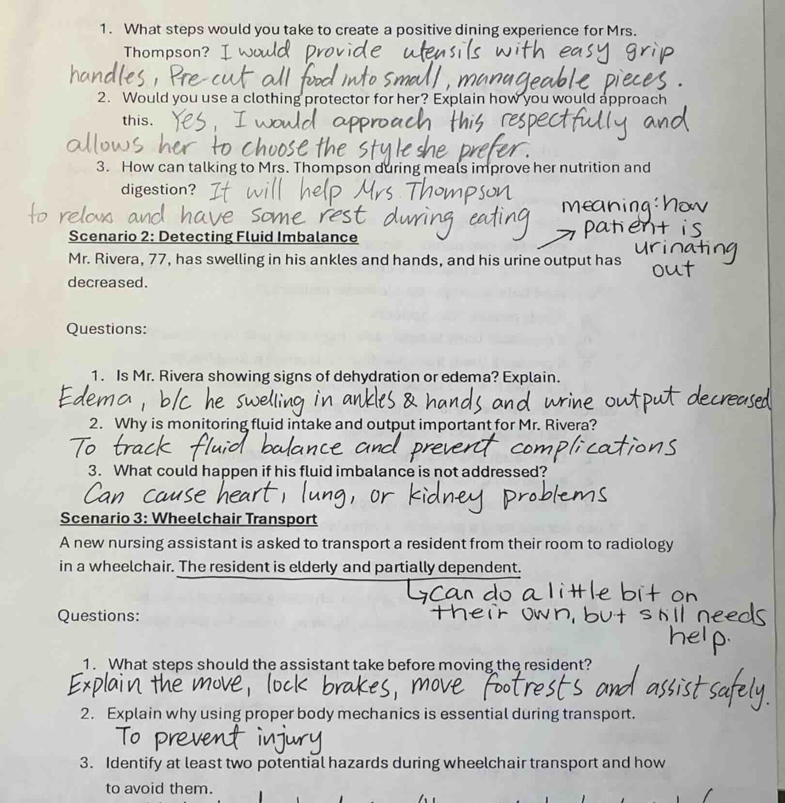 1. what steps would you take to create a positive dining experience for…