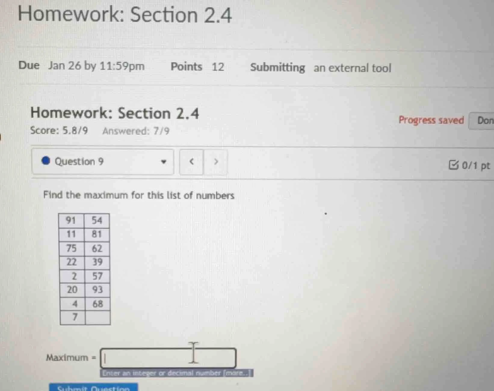 homework: section 2.4 due jan 26 by 11:59pm points 12 submitting an ext…