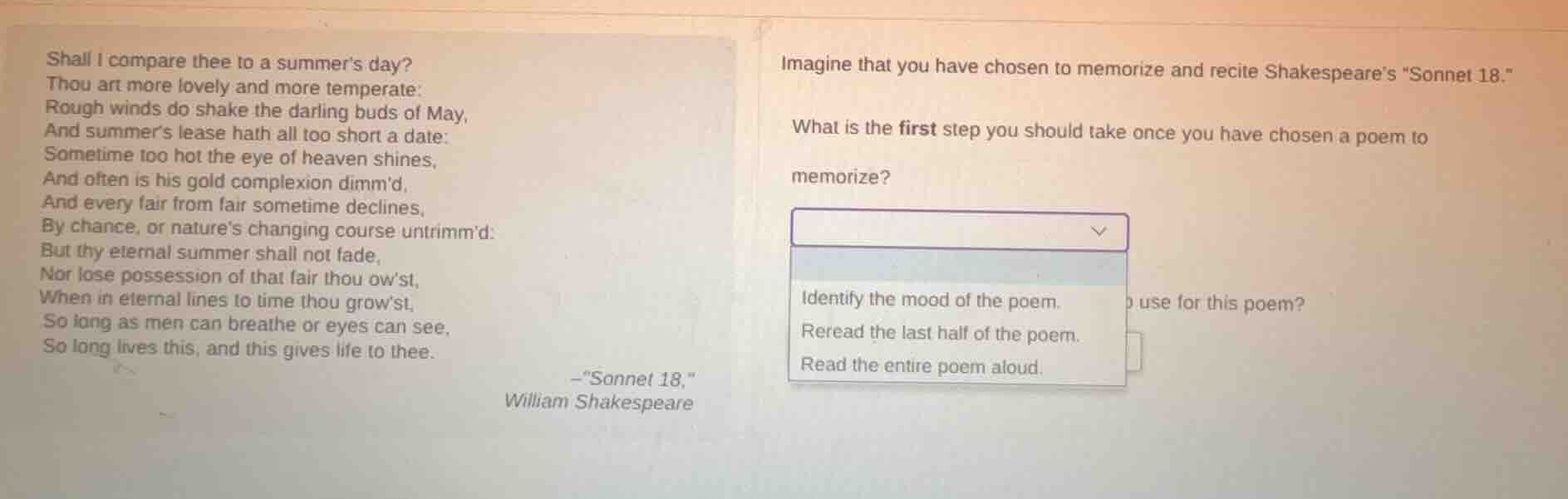 shall i compare thee to a summer’s day? thou art more lovely and more t…