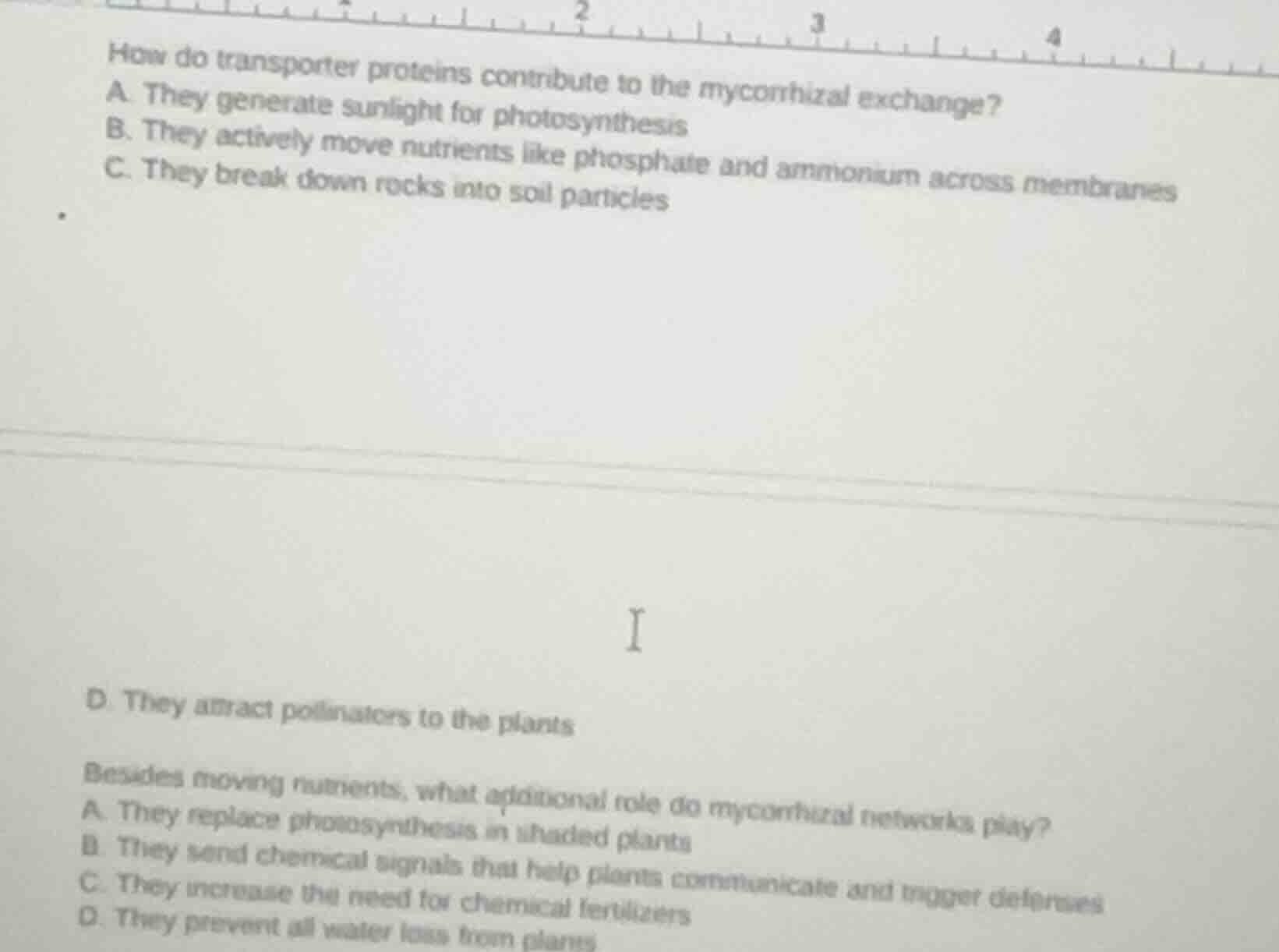 how do transporter proteins contribute to the mycorrhizal exchange? a. …