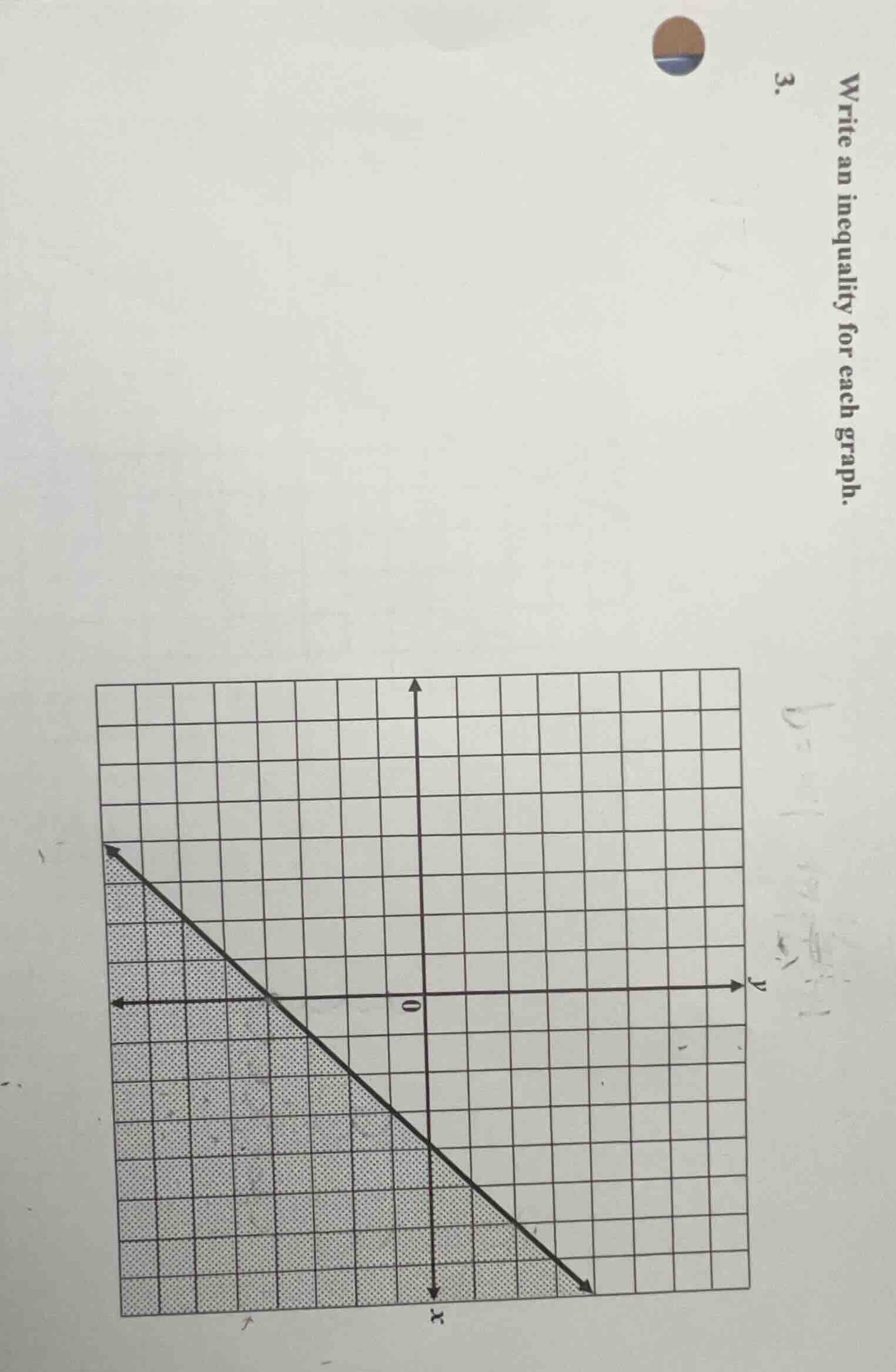 3. write an inequality for each graph.
