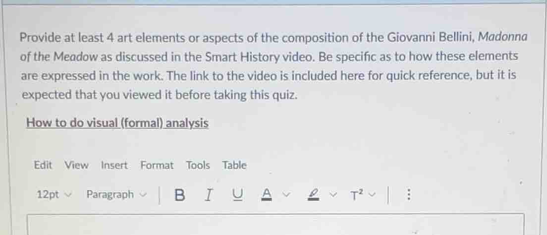 provide at least 4 art elements or aspects of the composition of the gi…
