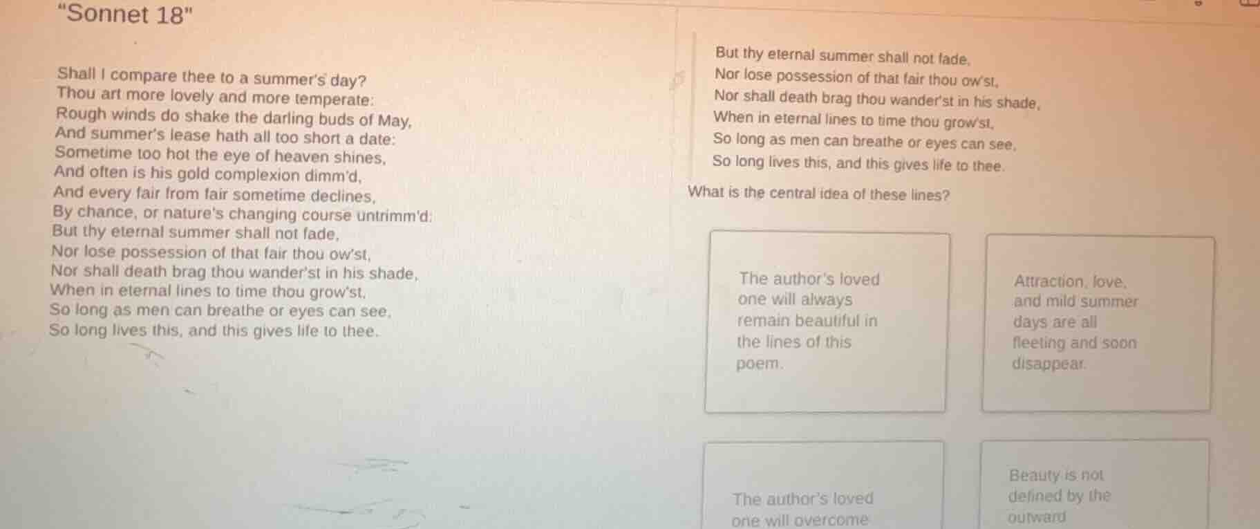 “sonnet 18” shall i compare thee to a summer’s day? thou art more lovel…