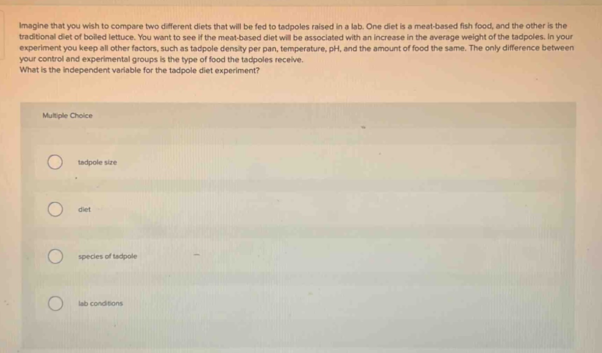 imagine that you wish to compare two different diets that will be fed t…