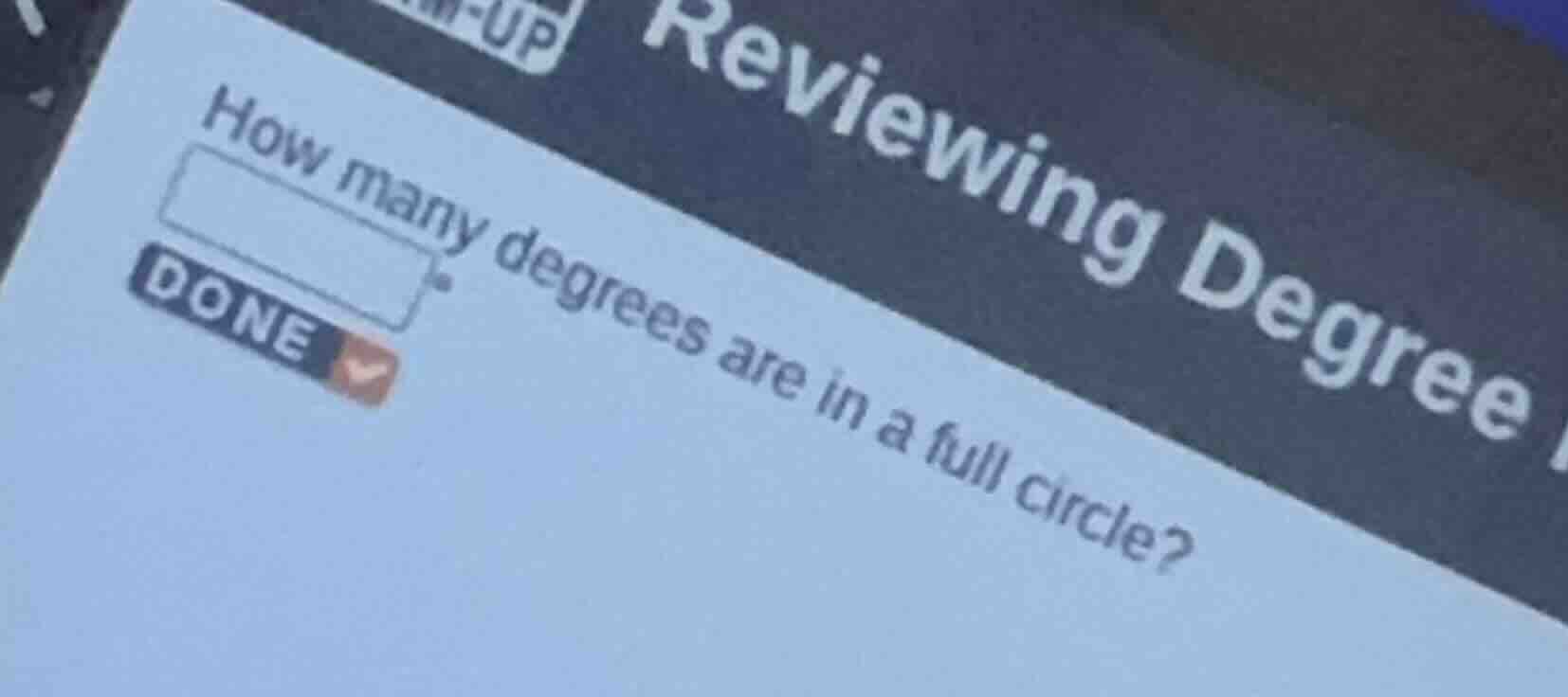 how many degrees are in a full circle?