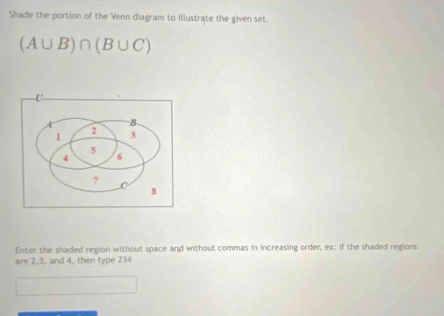 shade the portion of the venn diagram to illustrate the given set. $(ac…