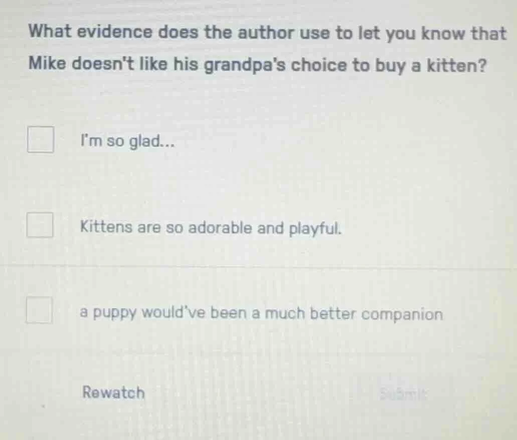 what evidence does the author use to let you know that mike doesnt like…