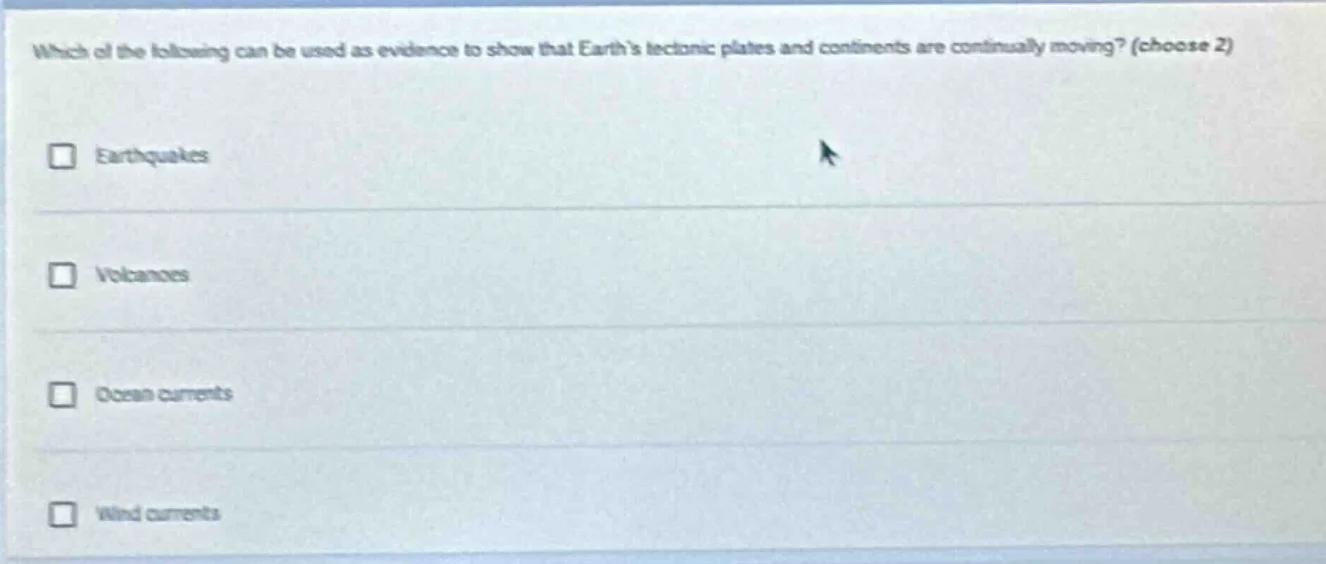 which of the following can be used as evidence to show that earths tect…