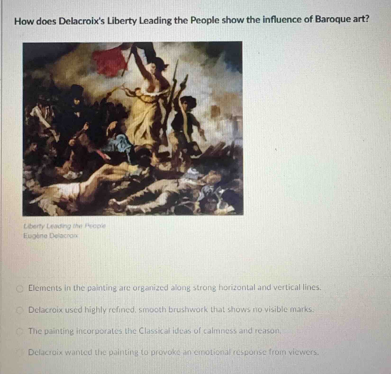 how does delacroixs liberty leading the people show the influence of ba…