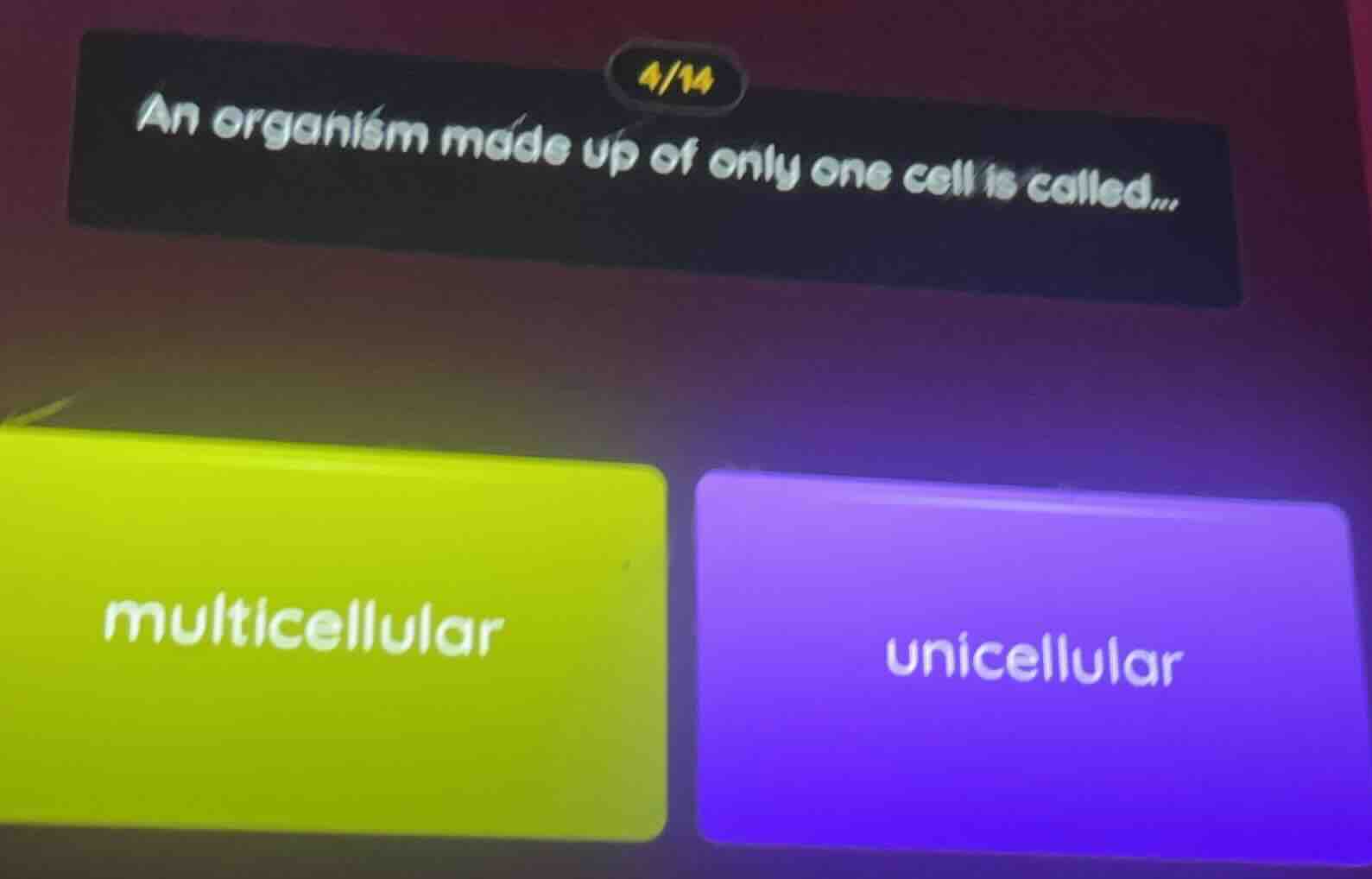 an organism made up of only one cell is called... multicellular unicell…