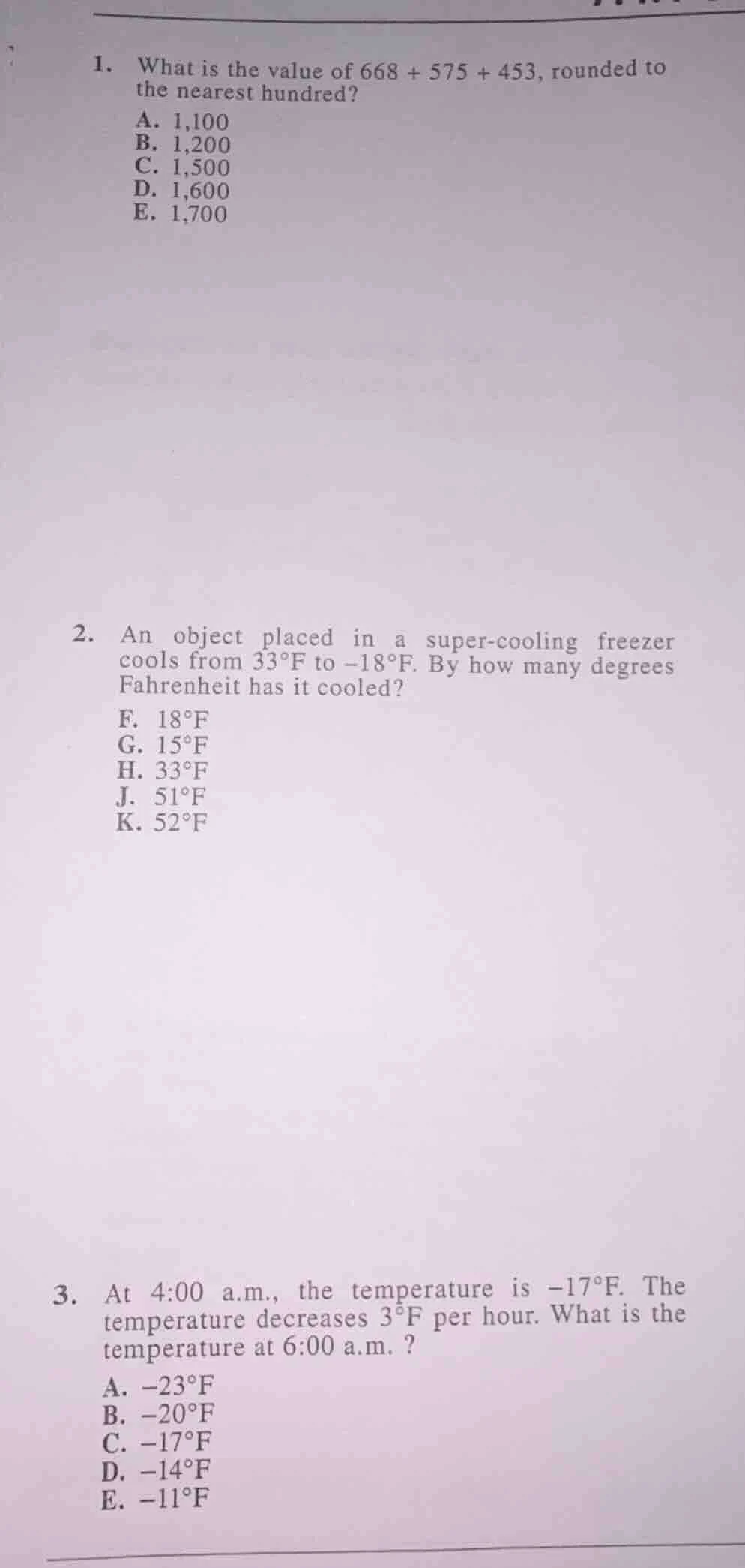 1. what is the value of 668 + 575 + 453, rounded to the nearest hundred…