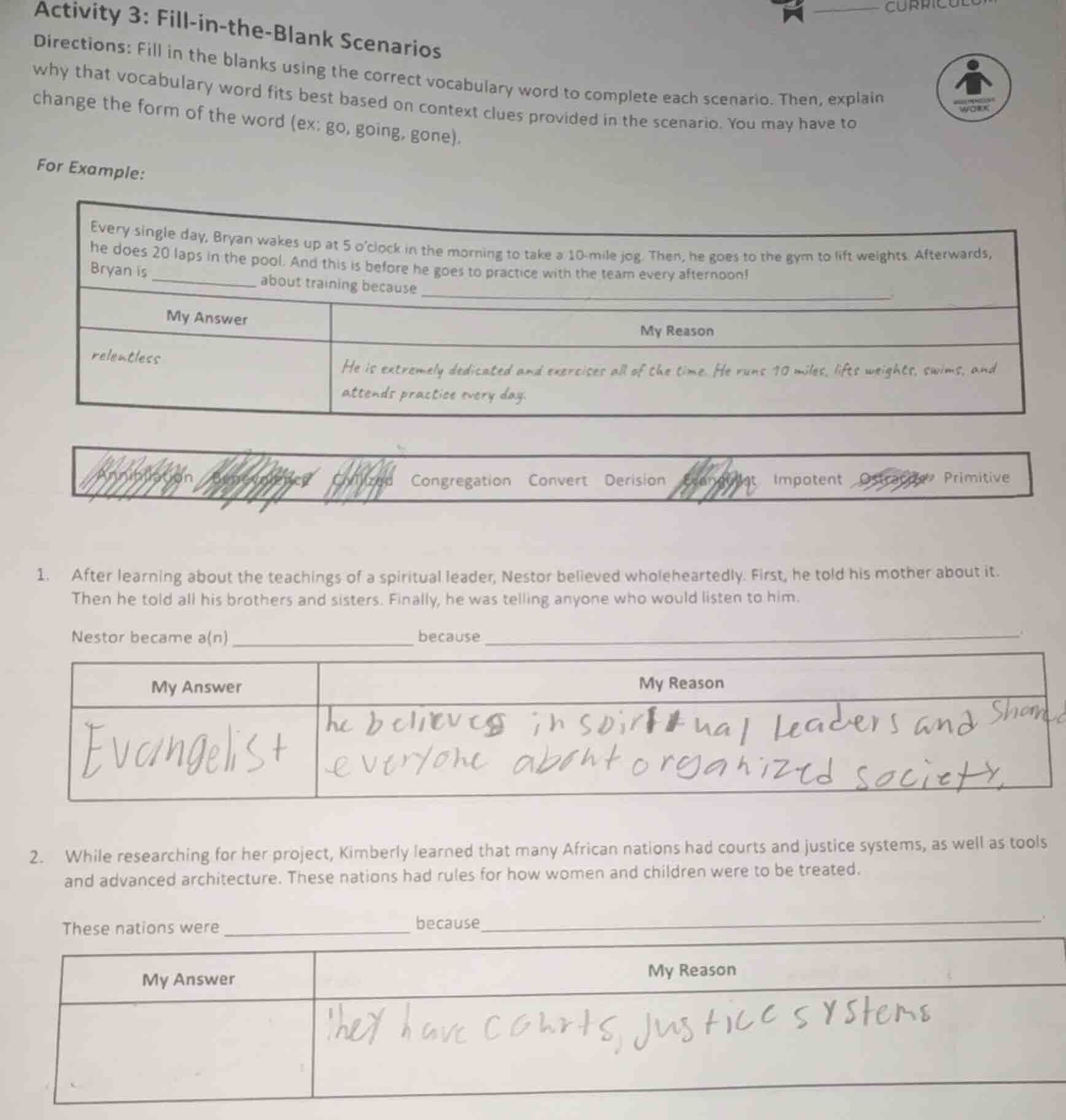 activity 3: fill - in - the - blank scenarios directions: fill in the b…