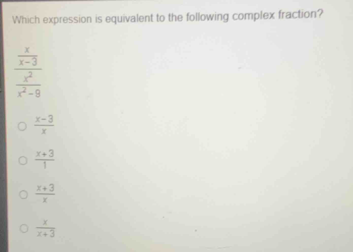 which expression is equivalent to the following complex fraction?\\(\\f…