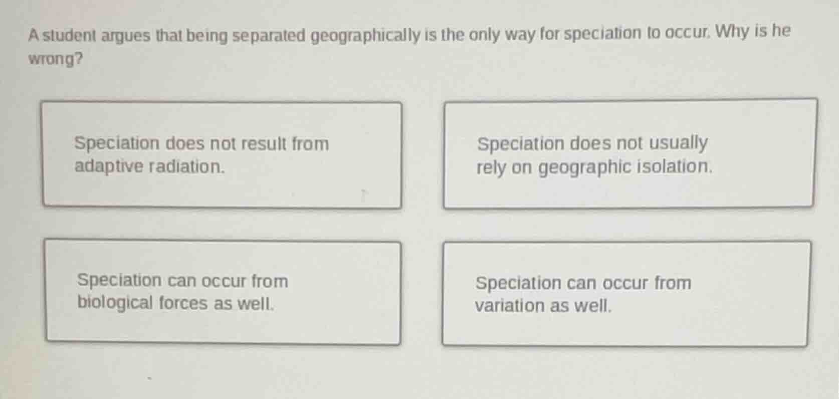 a student argues that being separated geographically is the only way fo…