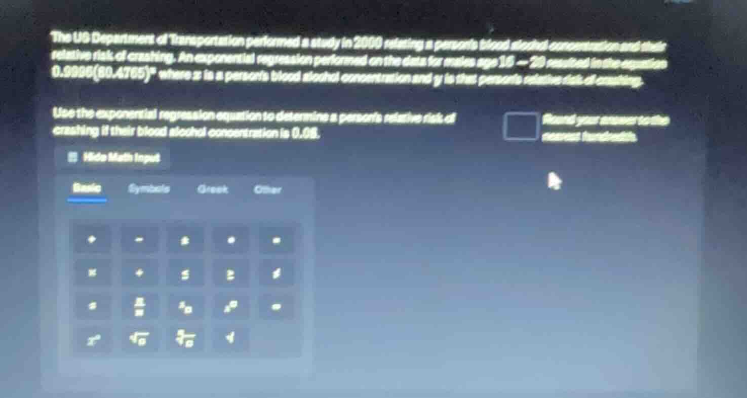 the us department of transportation performed a study in 2000 relating …