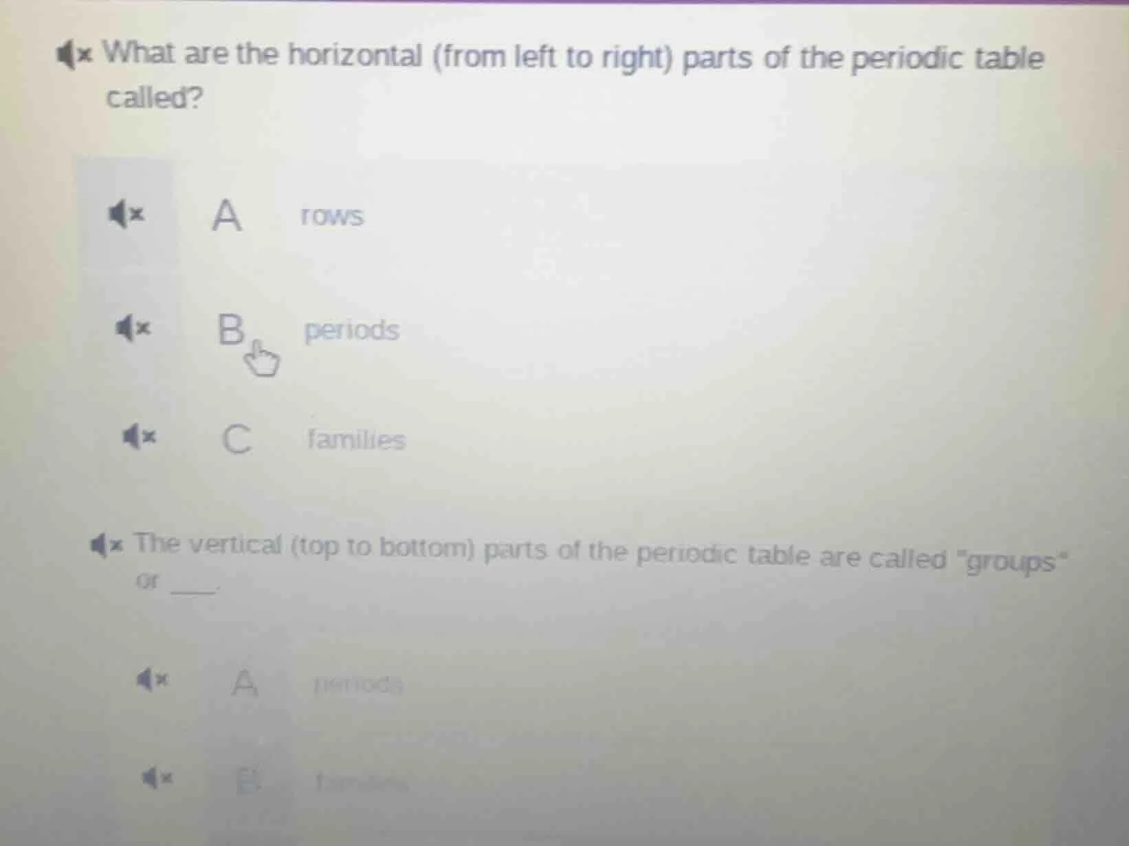 what are the horizontal (from left to right) parts of the periodic tabl…