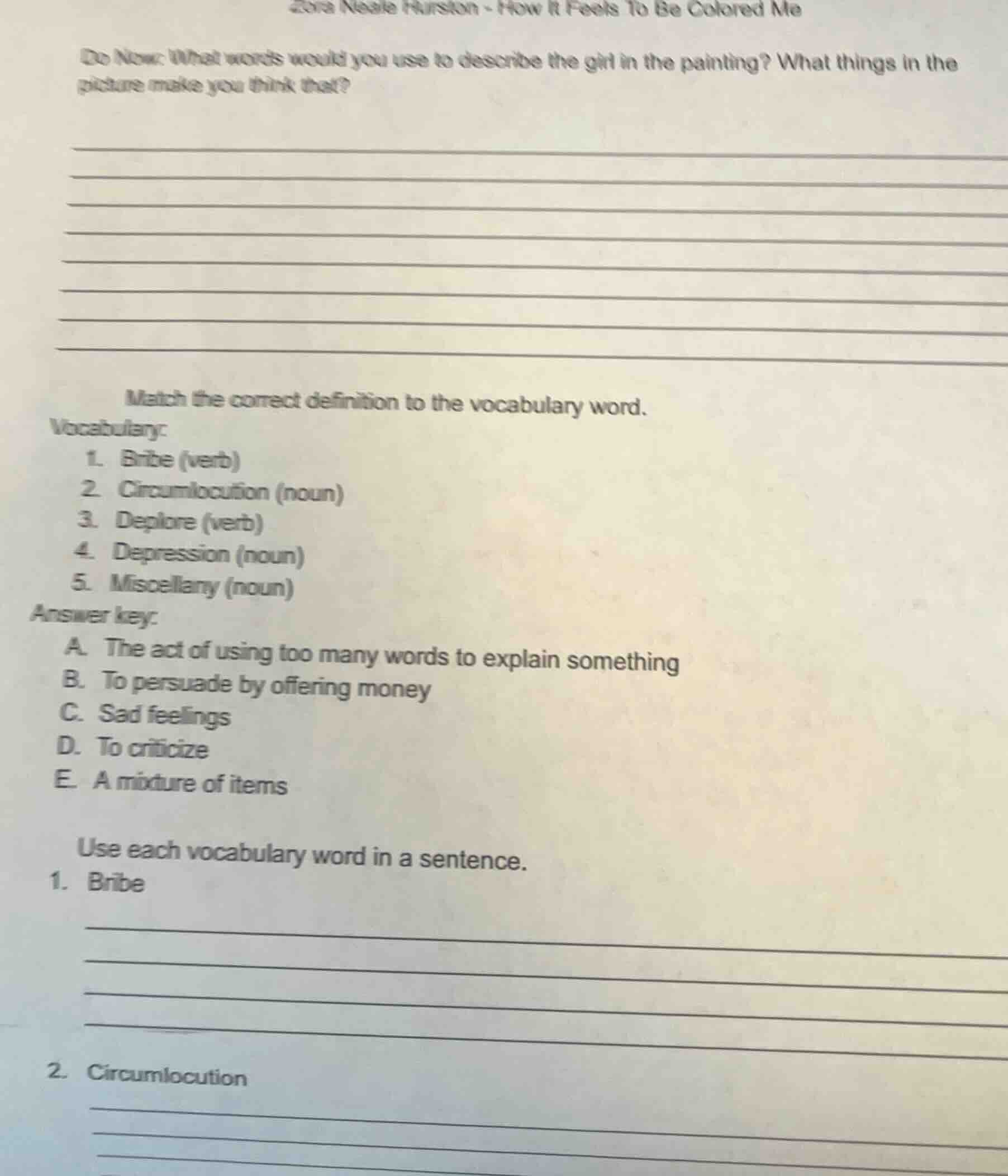 zora neale hurston - how it feels to be colored me do now: what words w…