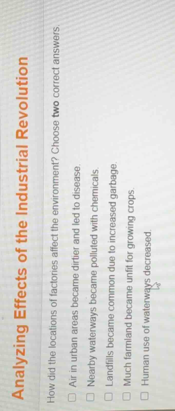 analyzing effects of the industrial revolution how did the locations of…