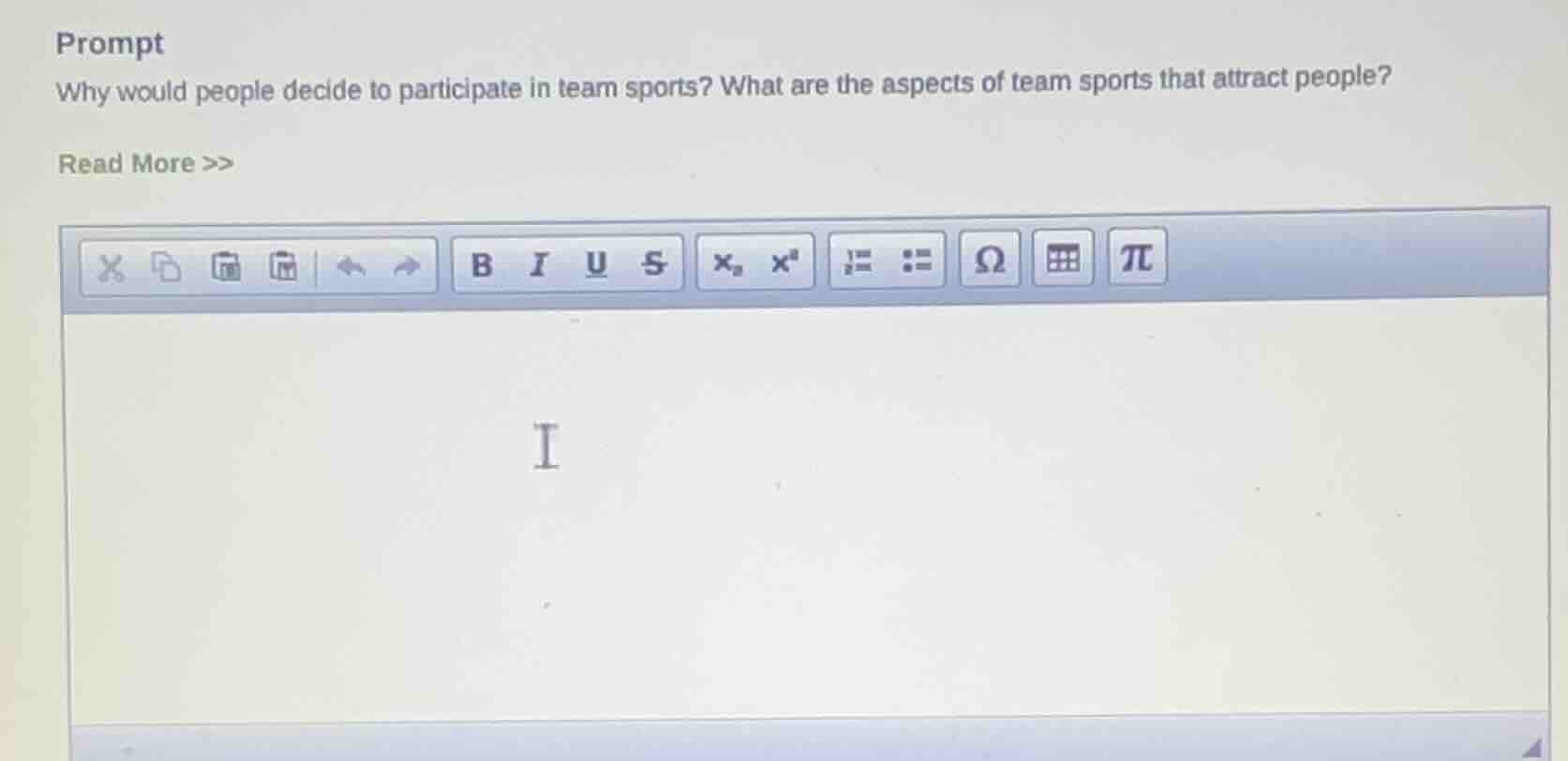 prompt why would people decide to participate in team sports? what are …