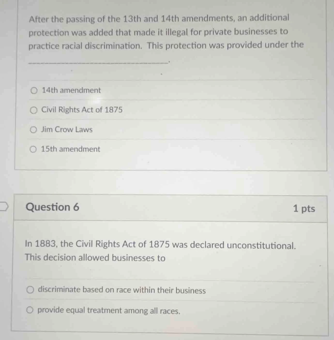 after the passing of the 13th and 14th amendments, an additional protec…