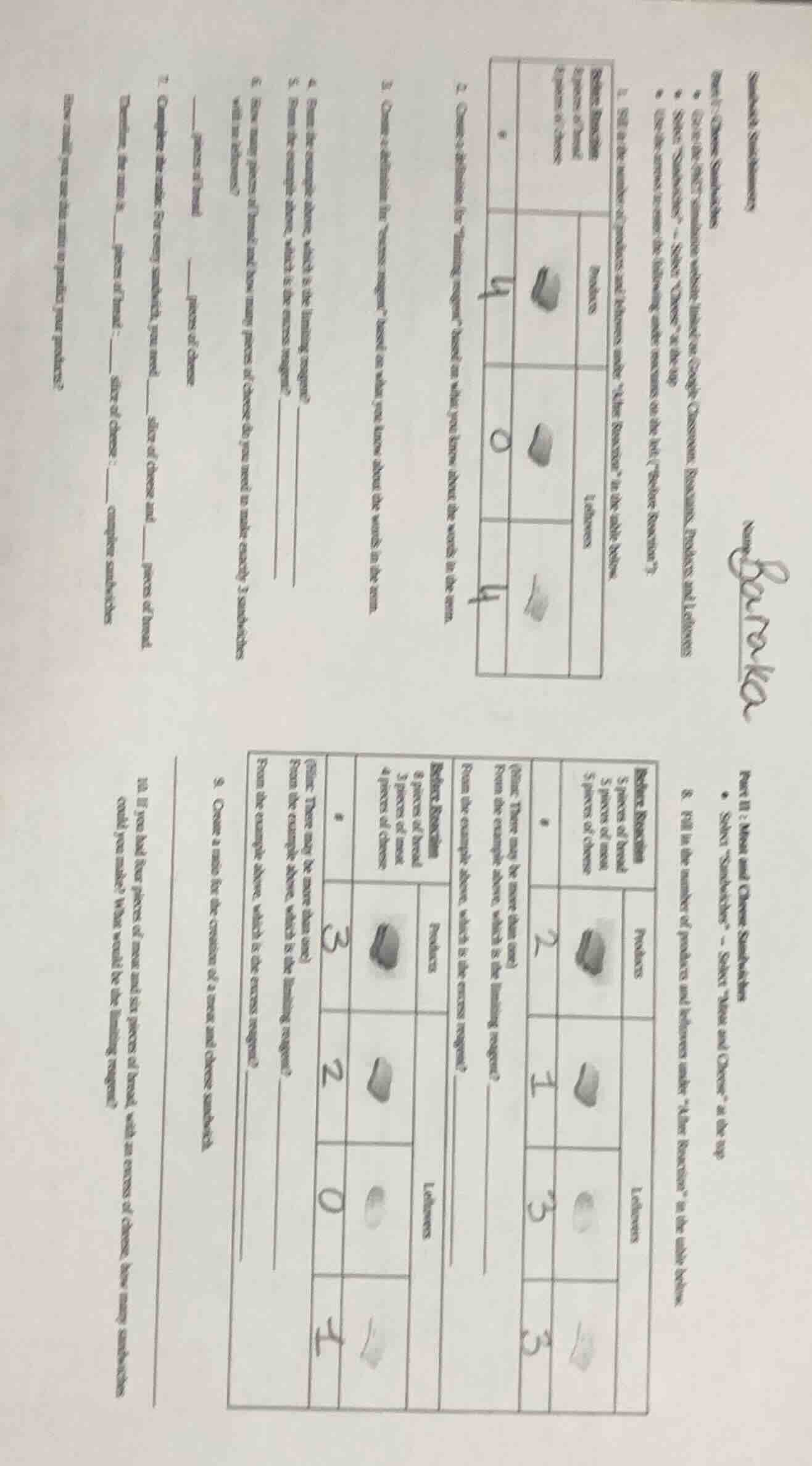 sandwich stoichiometry part 1: cheese sandwiches objective: - go to the…