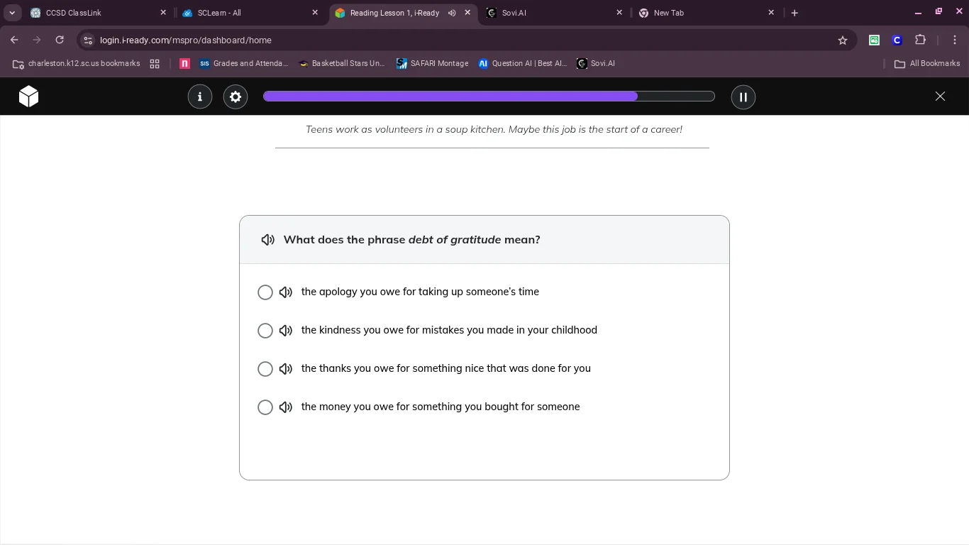 teens work as volunteers in a soup kitchen. maybe this job is the start…