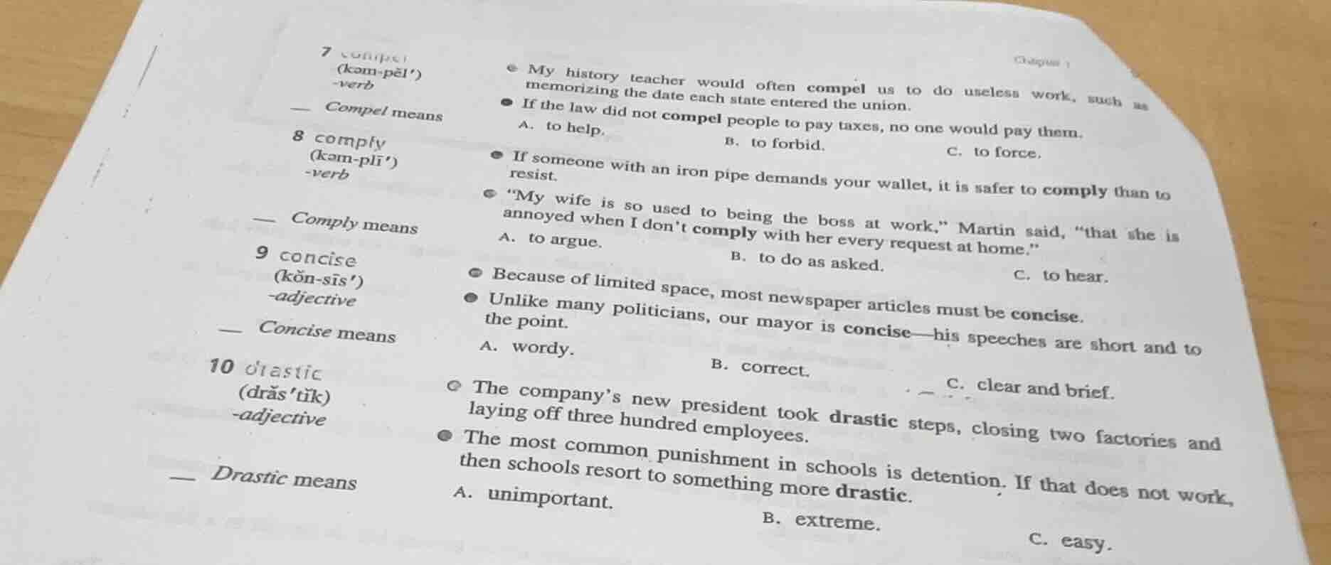 7 compel (kəm·pēl) -verb compel means - my history teacher would often …