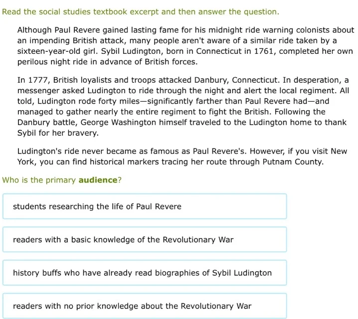 read the social studies textbook excerpt and then answer the question. …