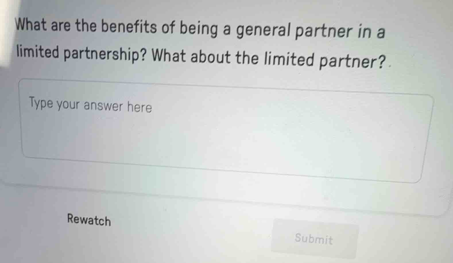 what are the benefits of being a general partner in a limited partnersh…