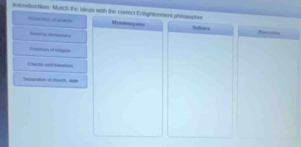introduction: match the ideas with the correct enlightenment philosophe…