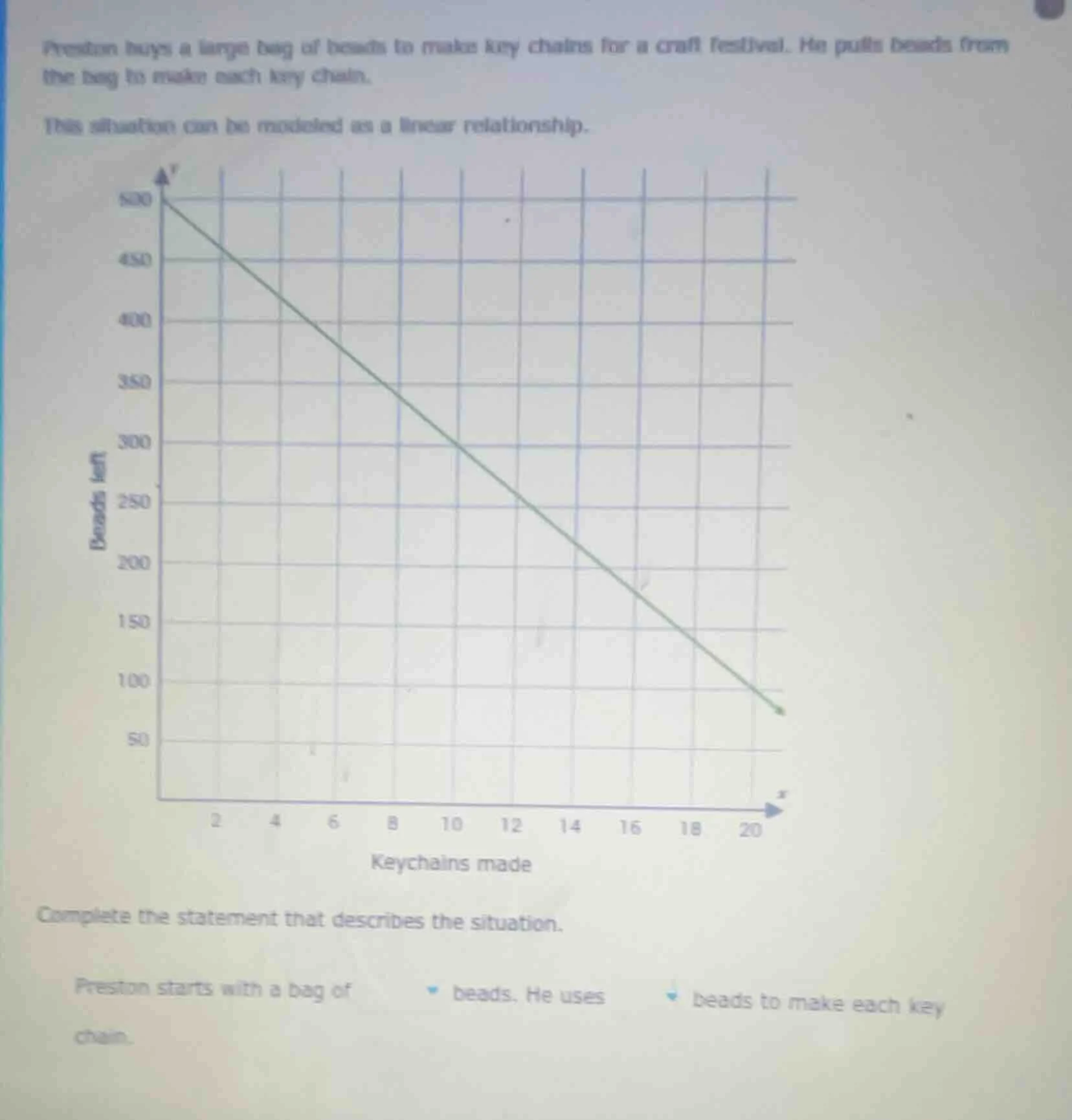 preston buys a large bag of beads to make key chains for a craft festiv…