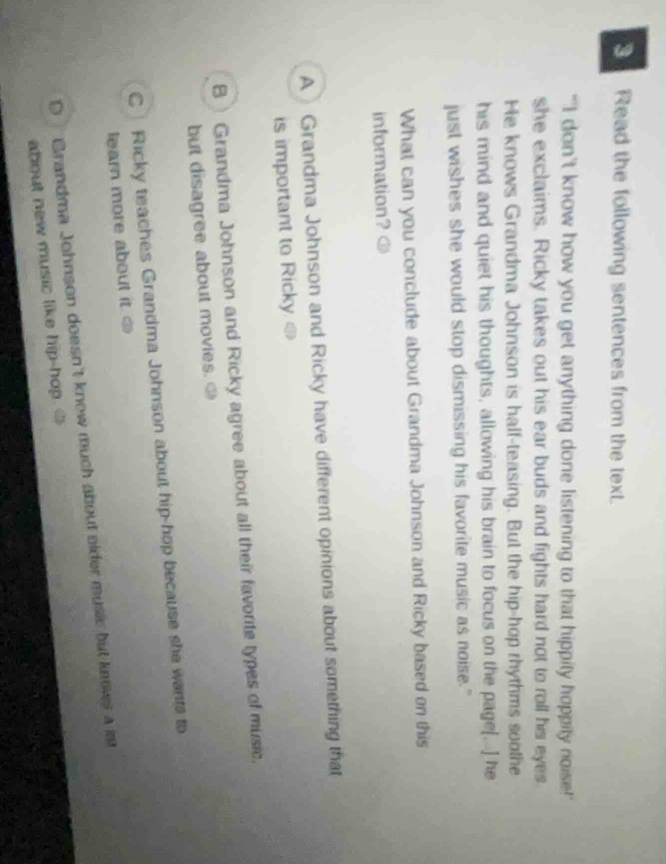 read the following sentences from the text.\i dont know how you get any…