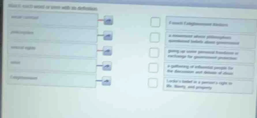match each word or term with its definition. social contract philosophe…