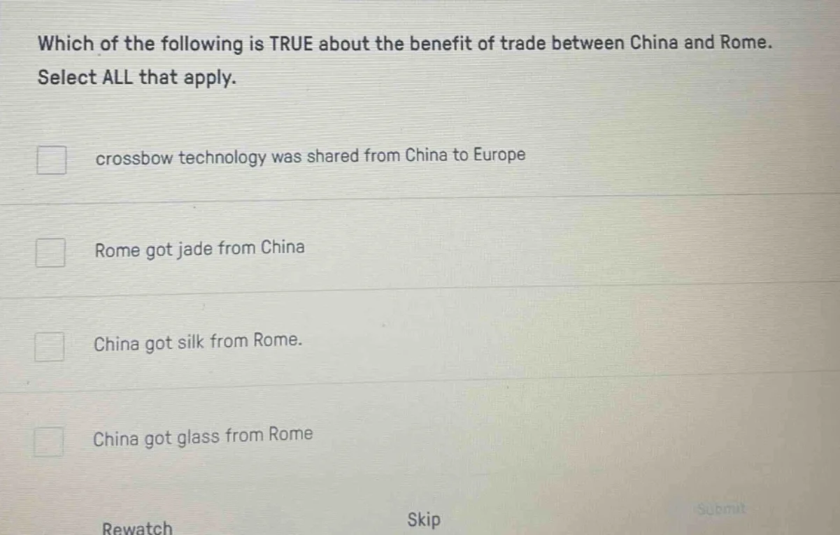 which of the following is true about the benefit of trade between china…