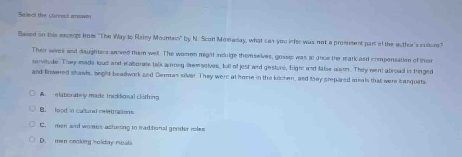 select the correct answer based on this excerpt from \the way to rainy …