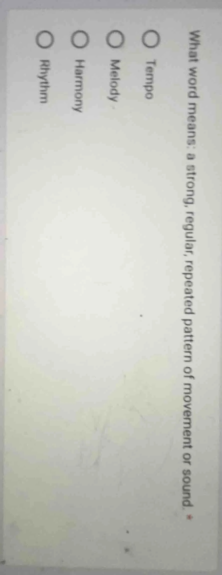 what word means: a strong, regular, repeated pattern of movement or sou…