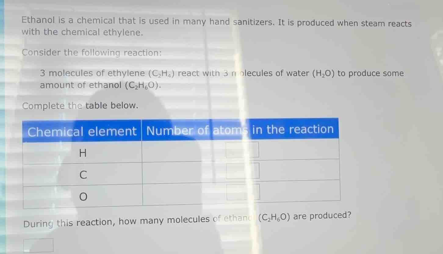 ethanol is a chemical that is used in many hand sanitizers. it is produ…