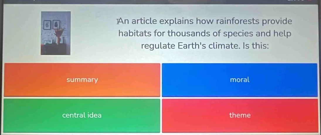 an article explains how rainforests provide habitats for thousands of s…