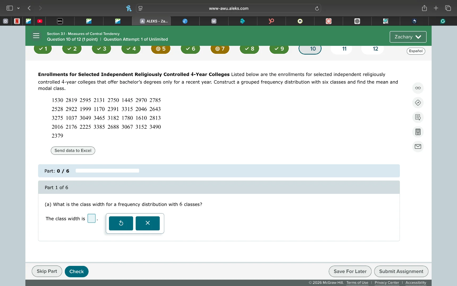 enrollments for selected independent religiously controlled 4-year coll…