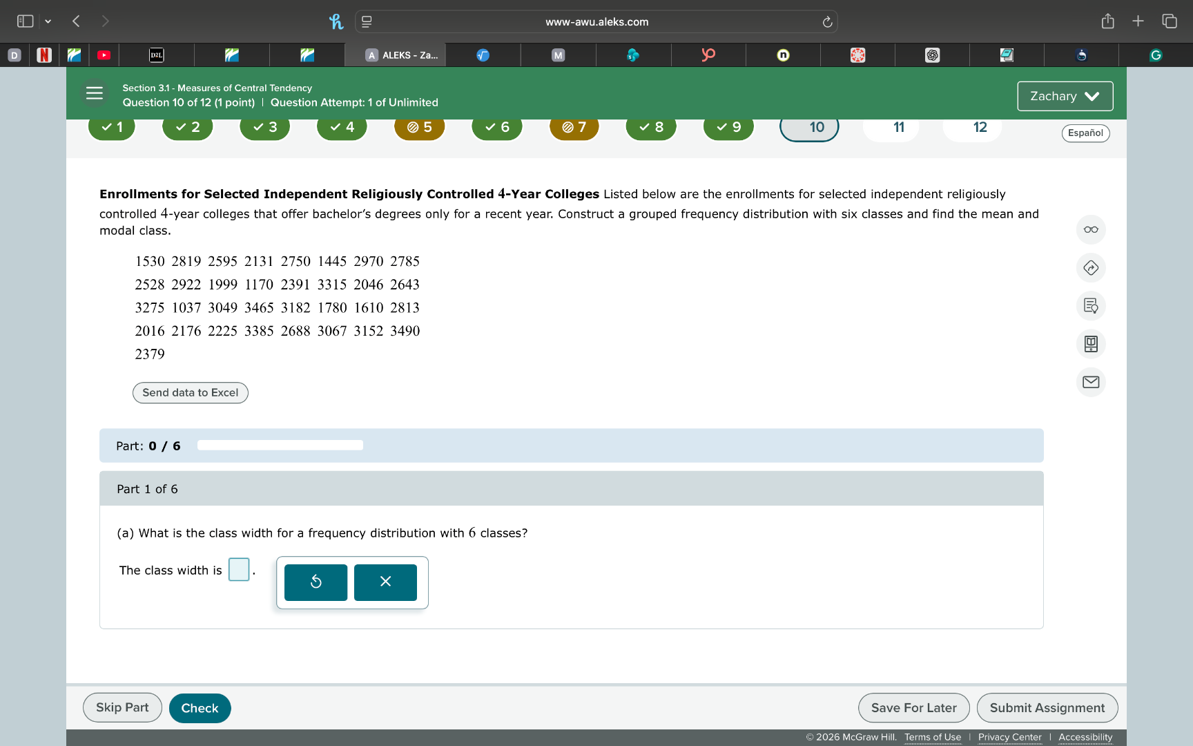 enrollments for selected independent religiously controlled 4-year coll…