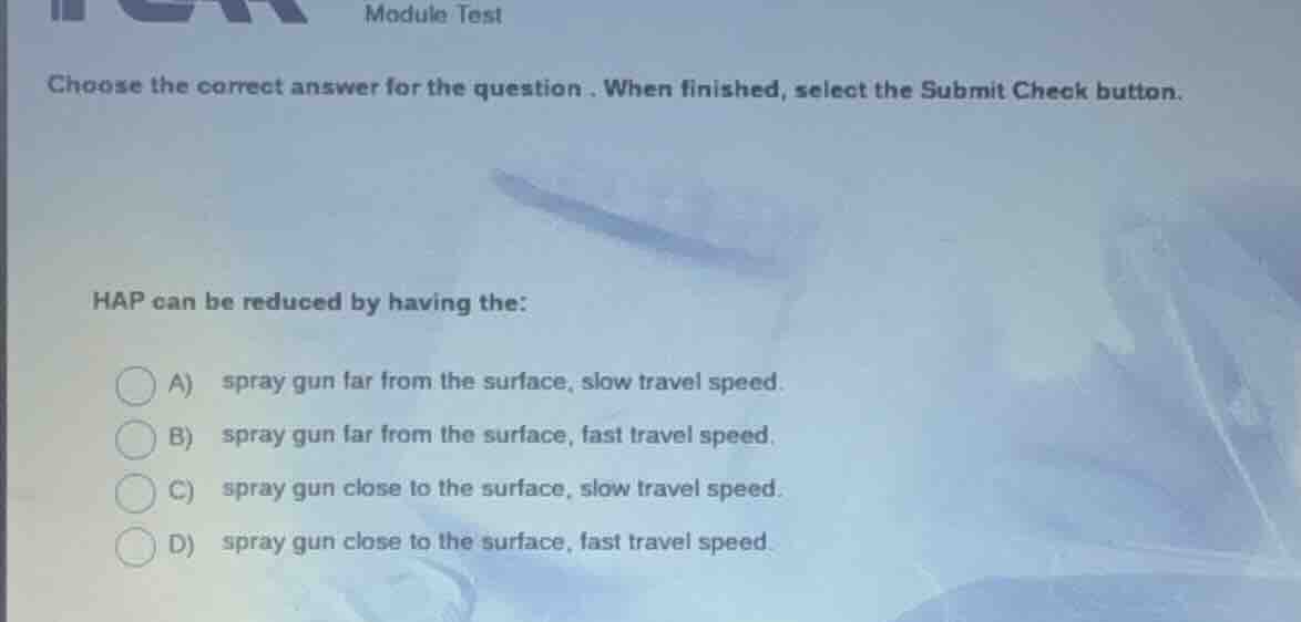 module test choose the correct answer for the question. when finished, …