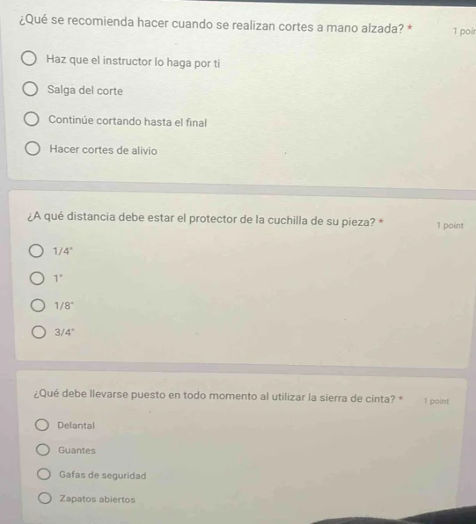 ¿qué se recomienda hacer cuando se realizan cortes a mano alzada? * haz…